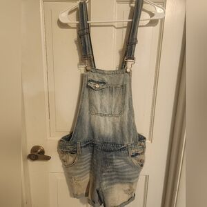 LEI Denim Short Overalls,size L